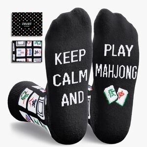 Black Mahjong Socks For Women